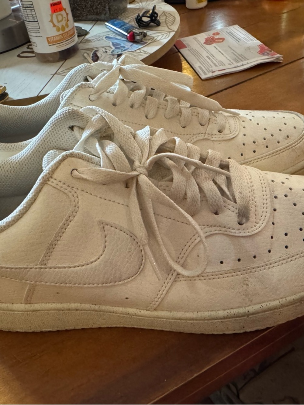 Nike Men’s Low-Top Suede Sneakers - Off-White/Cream